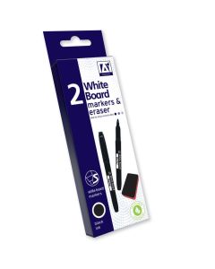 White Board Markers & Erasers Blank Ink 4 Pack