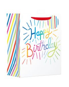 Giftmaker Brights Happy Birthday Gift Bag Large