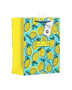 Giftmaker Zest For Life Lemon Gift Bag Medium