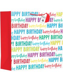 Giftmaker Fun Happy Birthday Text Gift Bag Giant